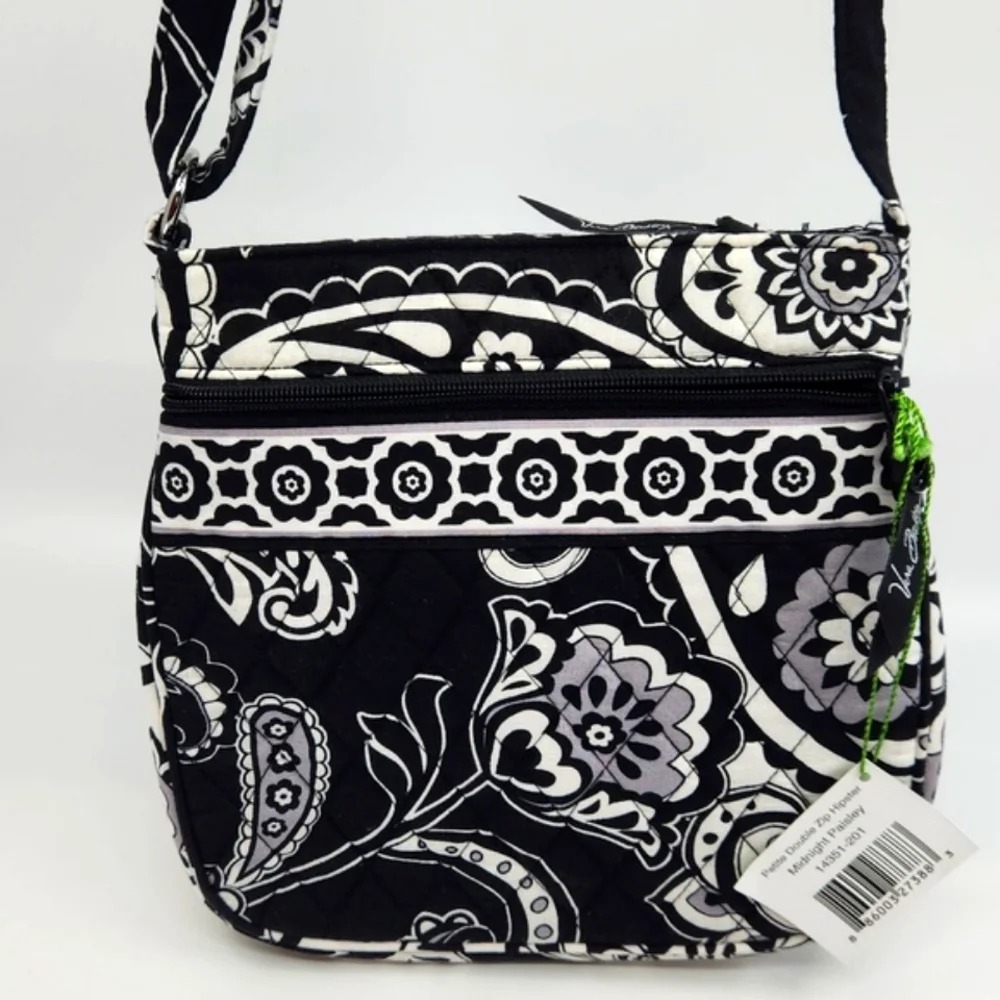 Vera Bradley NWT Floral Black and White Crossbody - Picture 9 of 10